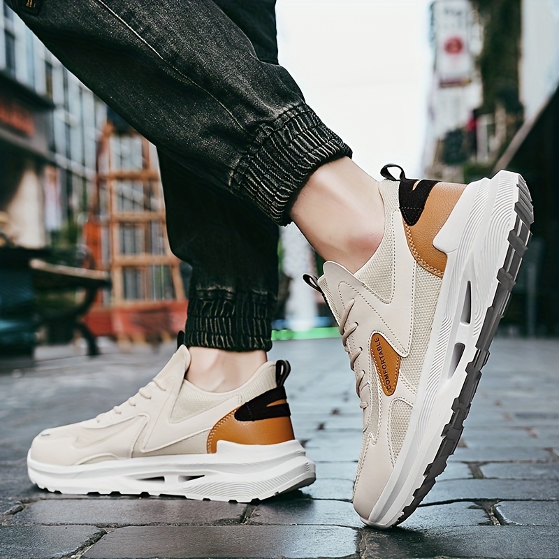 Men's Minimalist Faux Leather Sneakers Spring/Summer