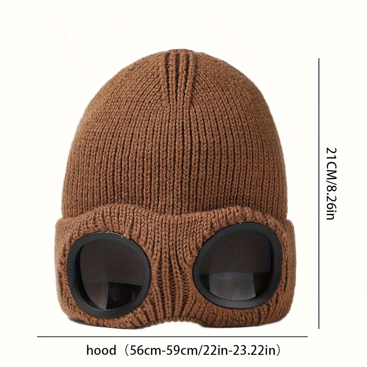 Goggle Beanie Goggle Hat Mask Winter Sports Outdoor Knit Beanie Warm Hat
