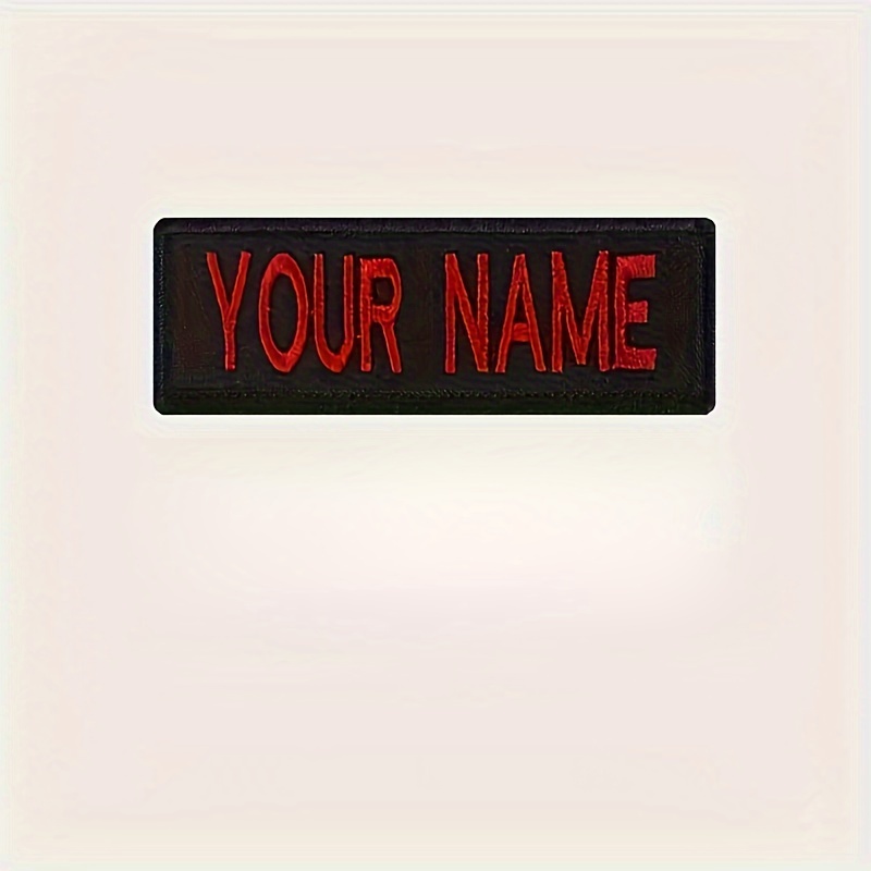 Customized Products Embroidered Name Patches In A Variety Of - Temu