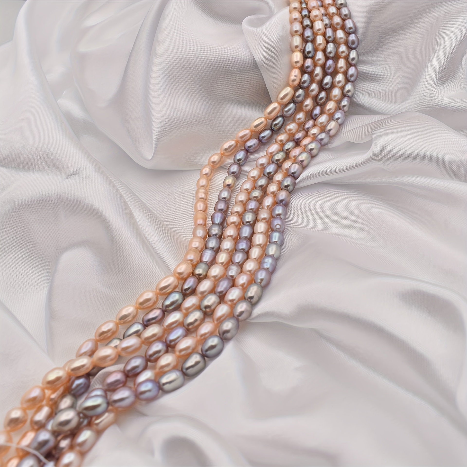 Natural Freshwater Pearl Beads Rice Shaped