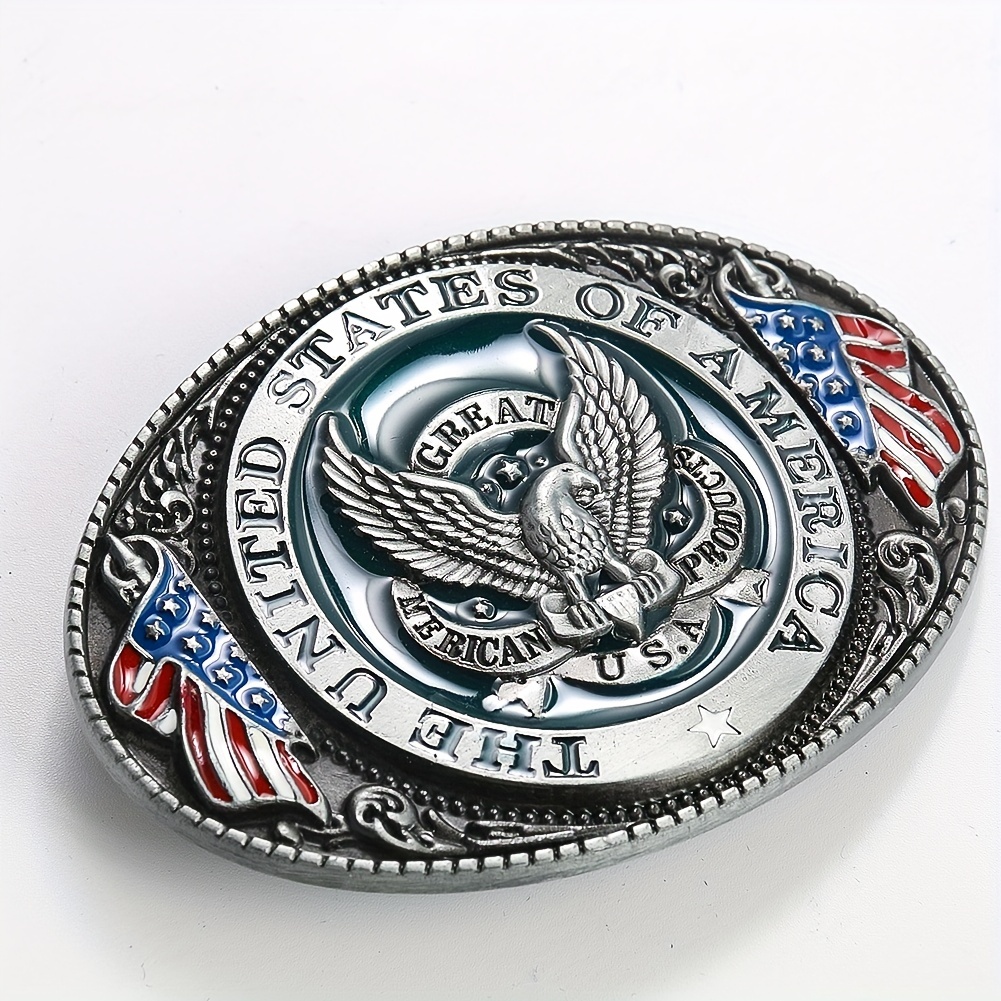 Patriotic Eagle Flag Belt Buckle for Men - Unique Denim Accessory for  Casual and Formal Wear