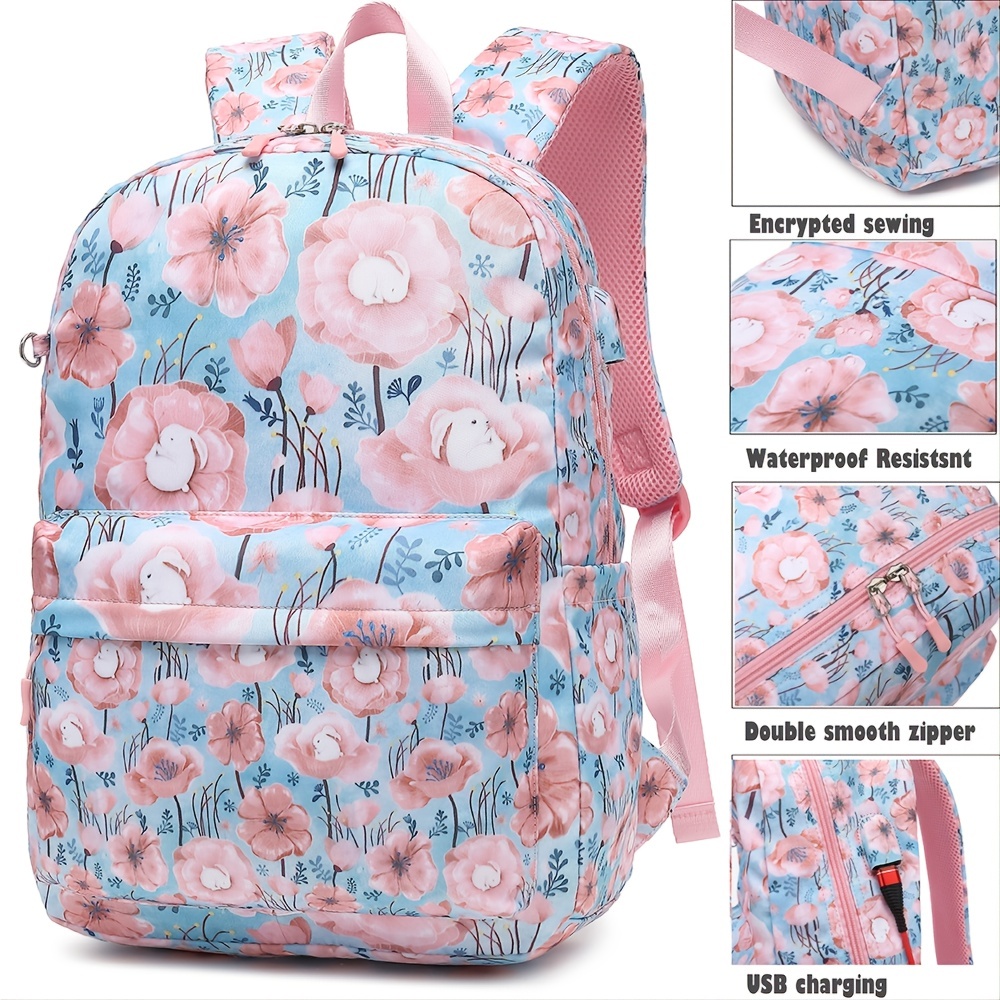 Disney Stitch Backpack 3pcs/Set Cartoon School Bags for Teenagers