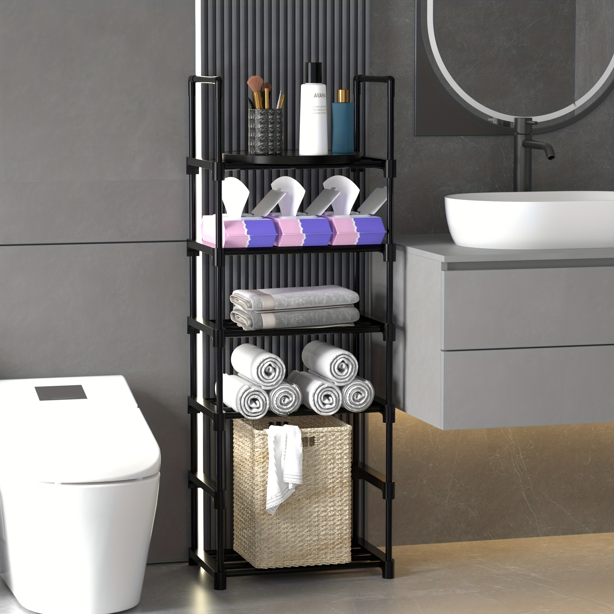 Thicker Bathroom Shelves Without Drilling Rustproof Aluminum - Temu