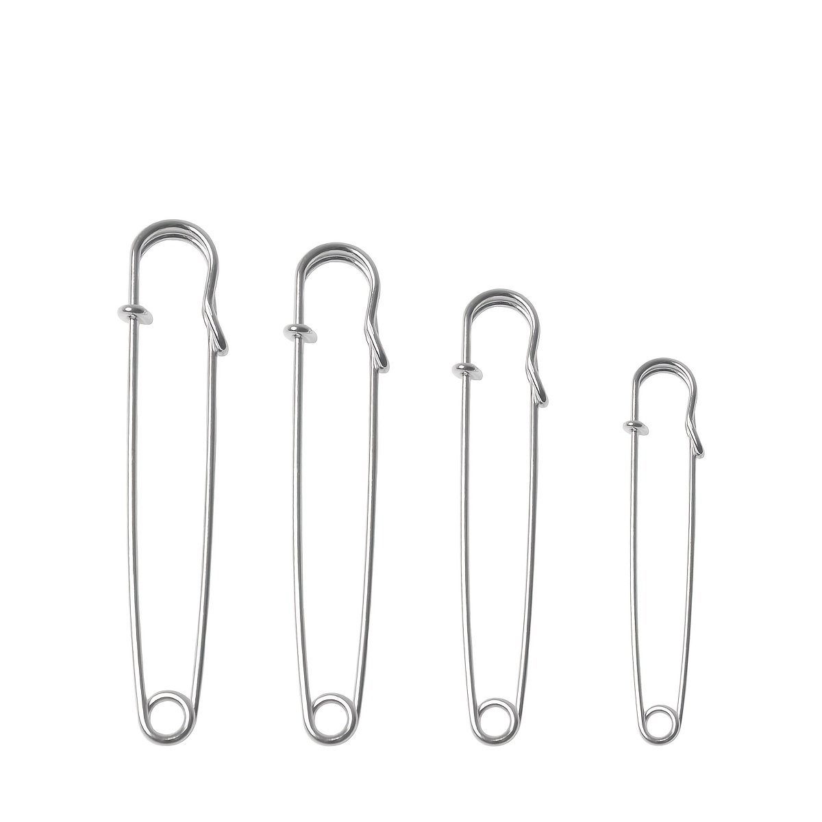 12 Silver Large Size Safety Pins Strong Heavy Duty Leather Crafts,Saree &  Jacket