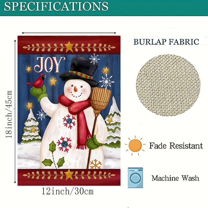 Weihnachts-Gartenflagge – Doppelseitig Bedruckt, 30,5x45,7 Cm, Wetterfest Für Draußen