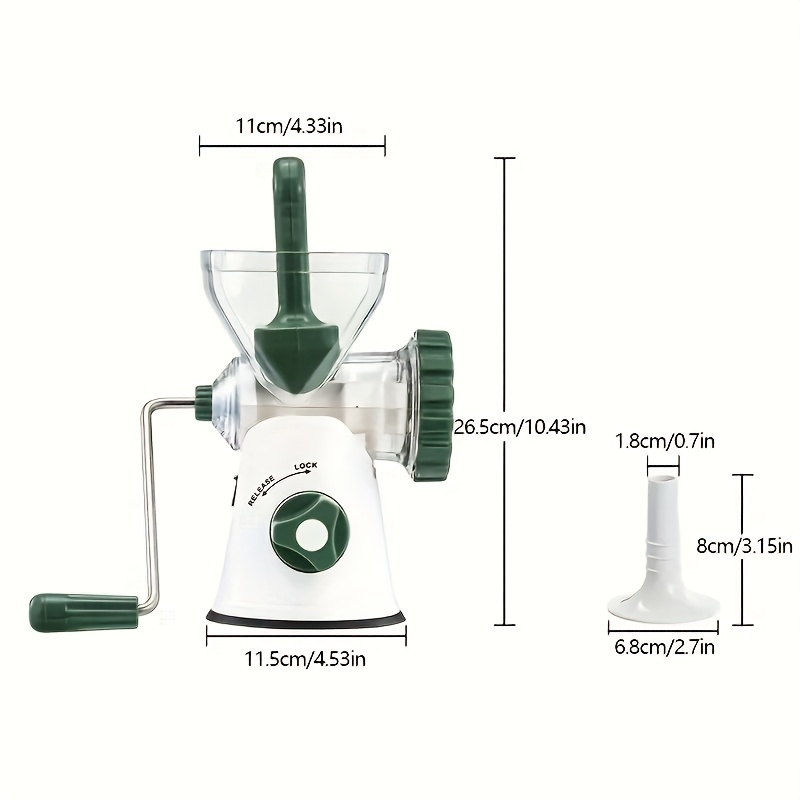 Powerful Stainless Steel Manual Meat Grinder With Suction - Temu