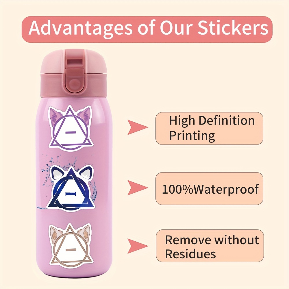T] 50Pcs/Set Therian Stickers Adesivos À Prova D'água Decalque