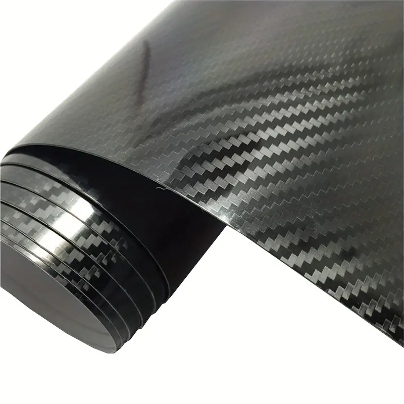 5d High Gloss Black Carbon Fiber Vinyl Bubble Free Air - Temu