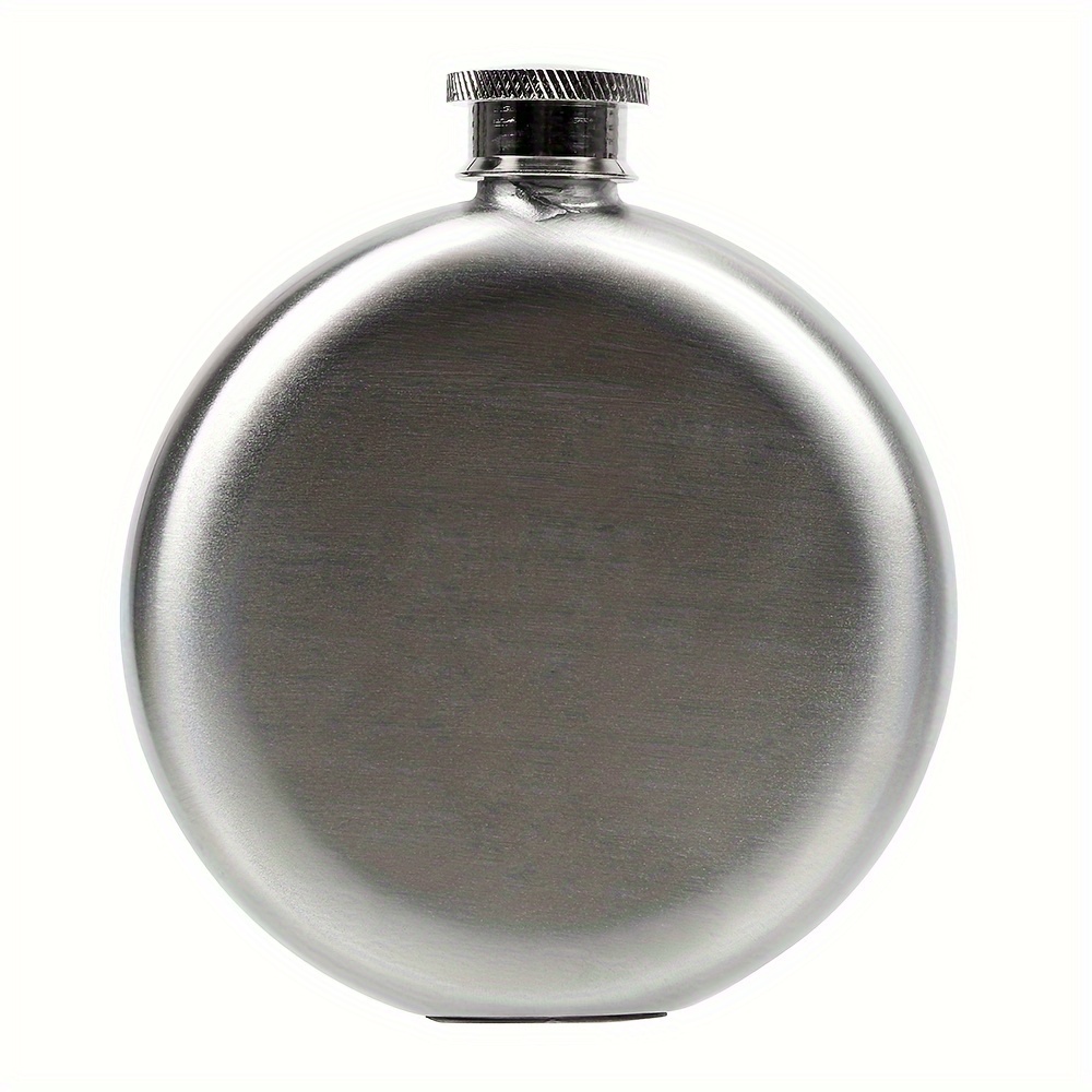 Stainless Steel Flask Round Portable Flask Fashionable Wine - Temu