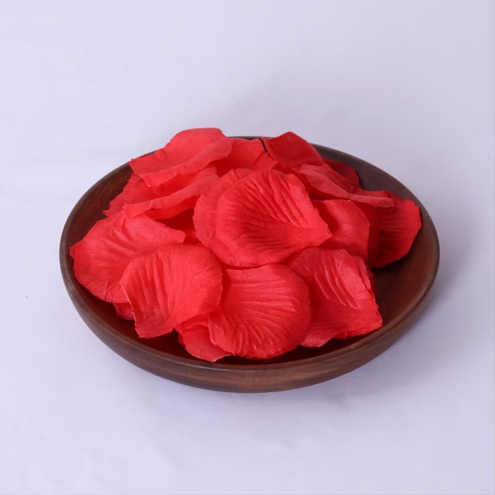Red Silk Rose Petals Wedding Flower Decoration , Dinner Table  Centerpieces,Artificial Flower Silk Petals for Valentine's Day, Wedding,  Romantic Night