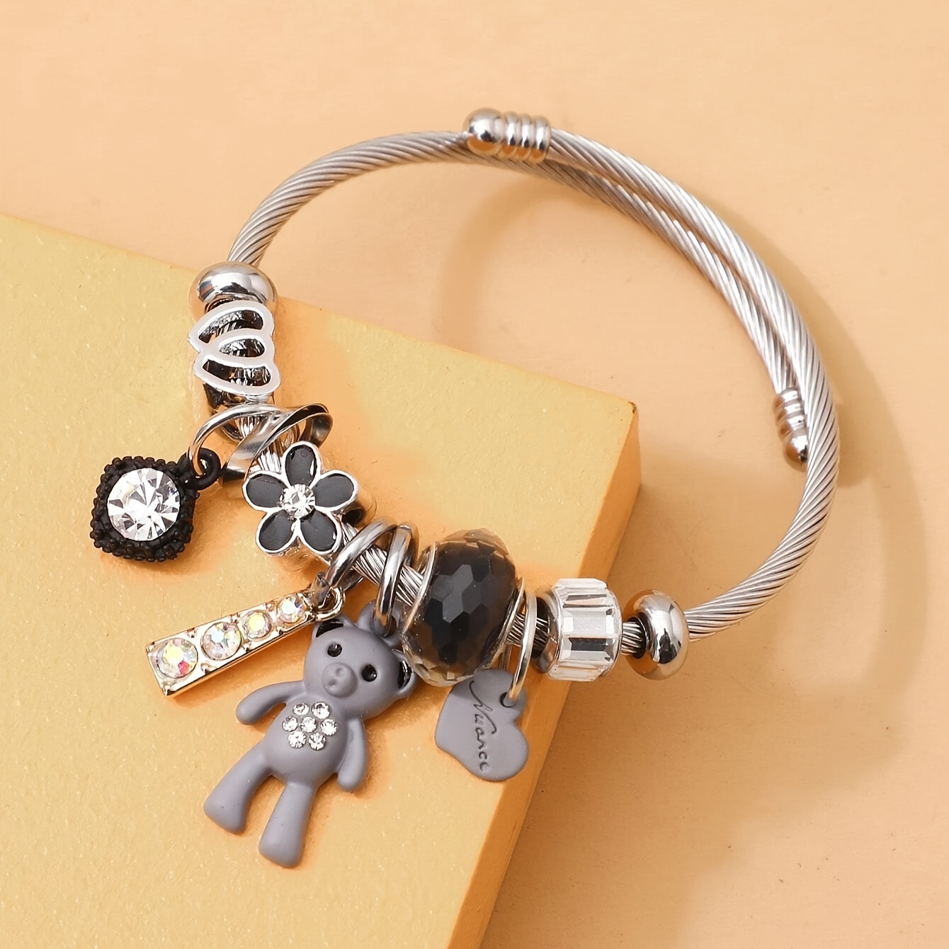 Ciondolo Con Perline In Argento Sterling 925, Zircone Blu - Foto 4