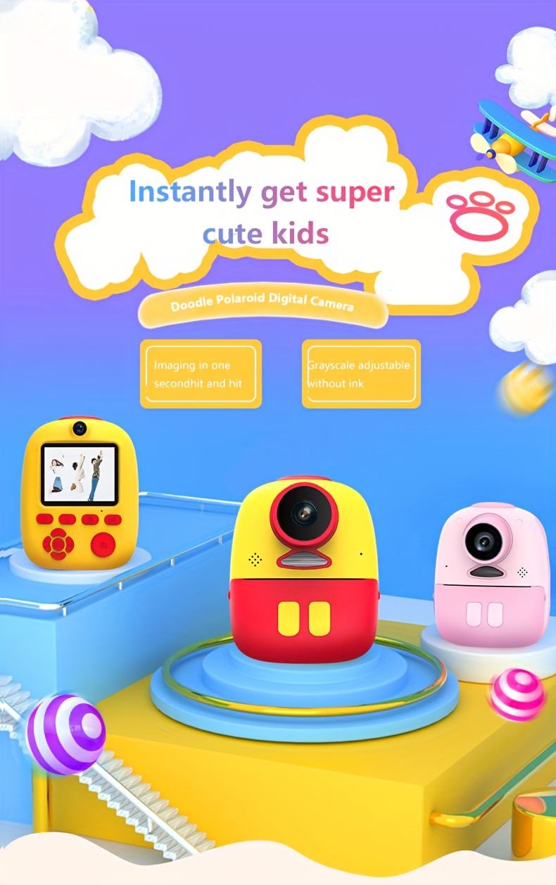 Children's Shooting Camera Take Photos Videos Printable - Temu