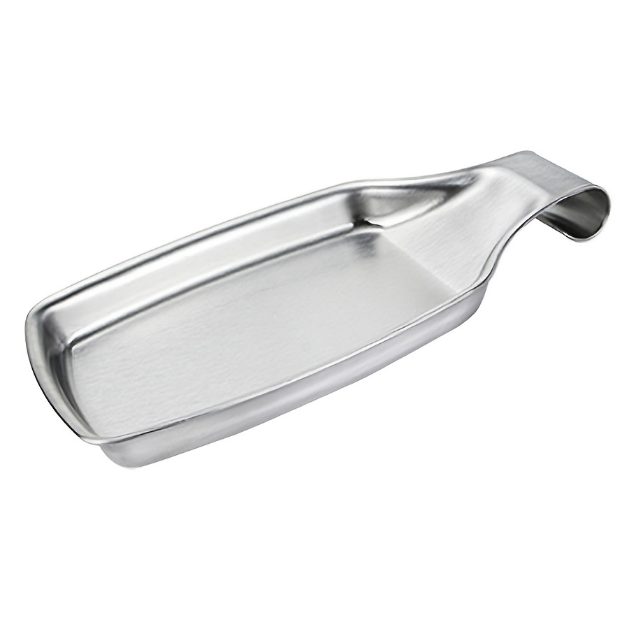 1 soporte de cuchara de acero inoxidable, soporte para cuchara para estufa,  soporte para cucharas, utensilios de cocina para cucharones, espátulas