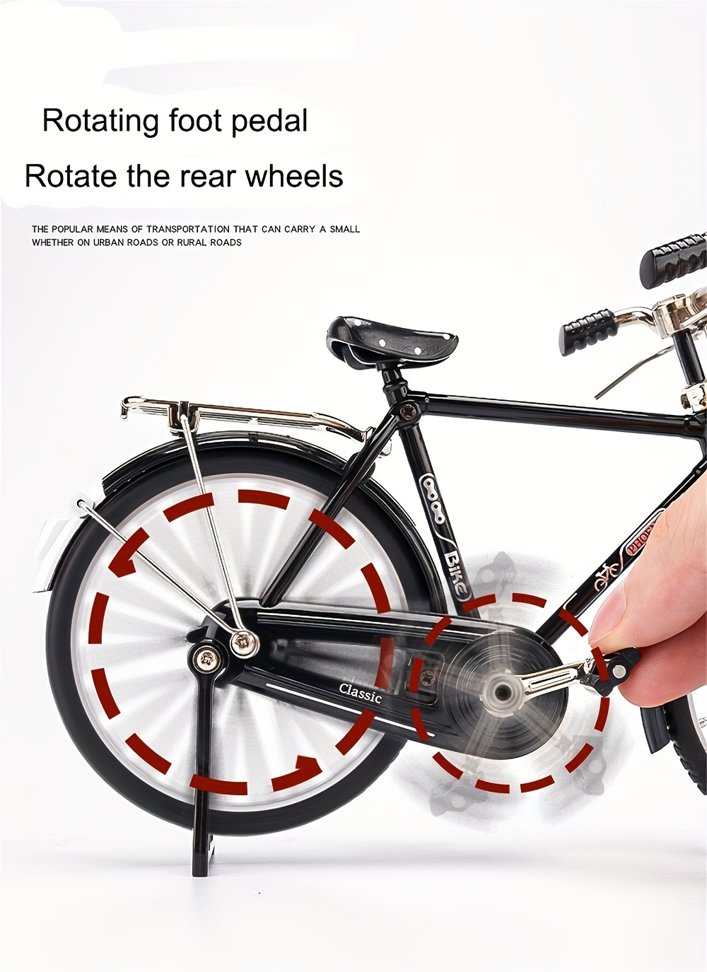 vintage bicycle model kit 51pcs miniature scale set with inflator carrying case aluminum alloy collectors hobbyists ideal gift and home office decor details 6