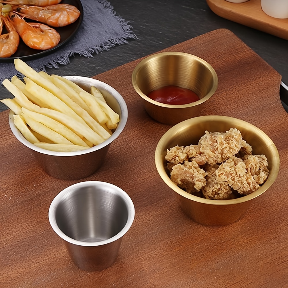 Small Sauce Cups, Stainless Steel Butter Dishes, Appetizer Plate,  Commercial Grade Individual Round Condiment Cups,,,,, 6 Sizes, Dipping  Saucer, Kitchen Supplies Set - Temu