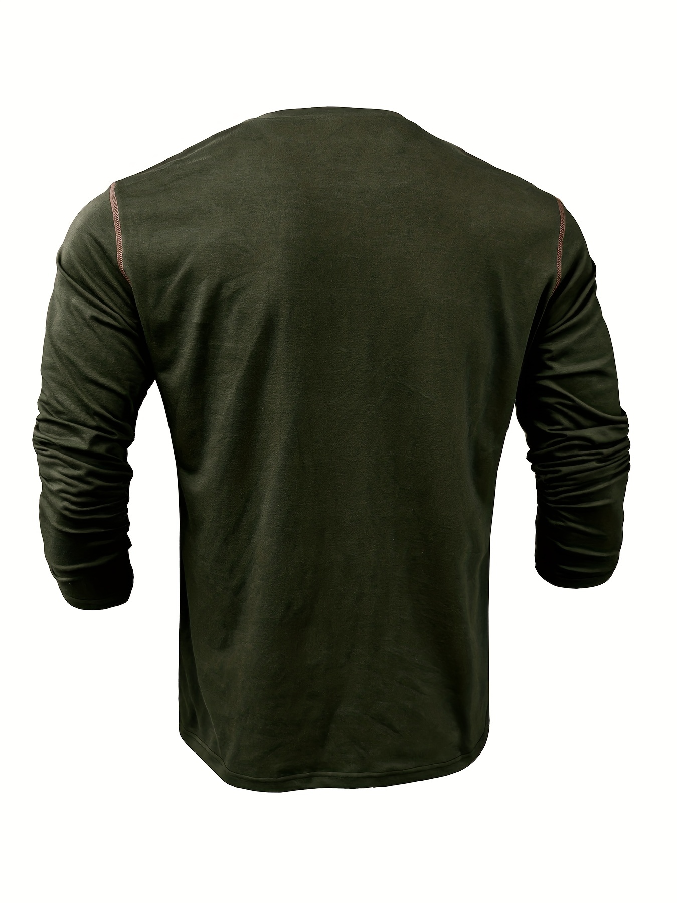  Long Sleeve Shirts for Men Pack Men's Hoodie T Shirt Hoodie  with Henley Collar Graphic Zip Up Long Sleeve Shirts Work Pack Pullover T  Dry Fit Dress Slim Army Green 