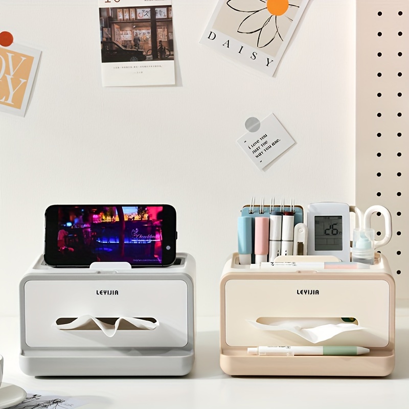 Multi-functional Storage Box, Macaron Color Office Desktop Storage