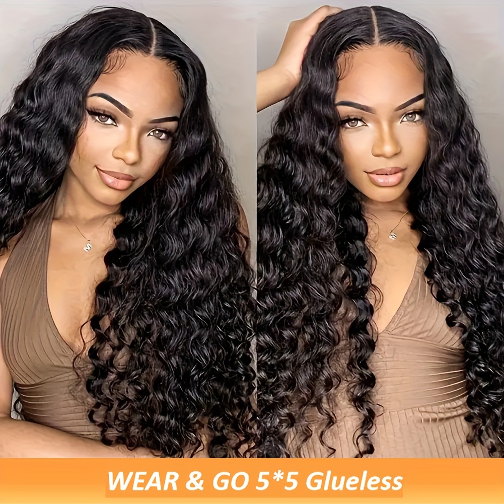 Wear Go Glueless Wigs Human Hair Pre Plucked Pre Cut - Temu