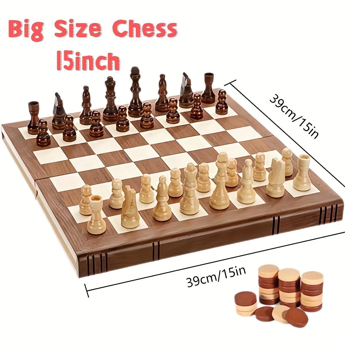 32Pcs Mini Portable Travel Folding Magnetic Chess Set King Queens