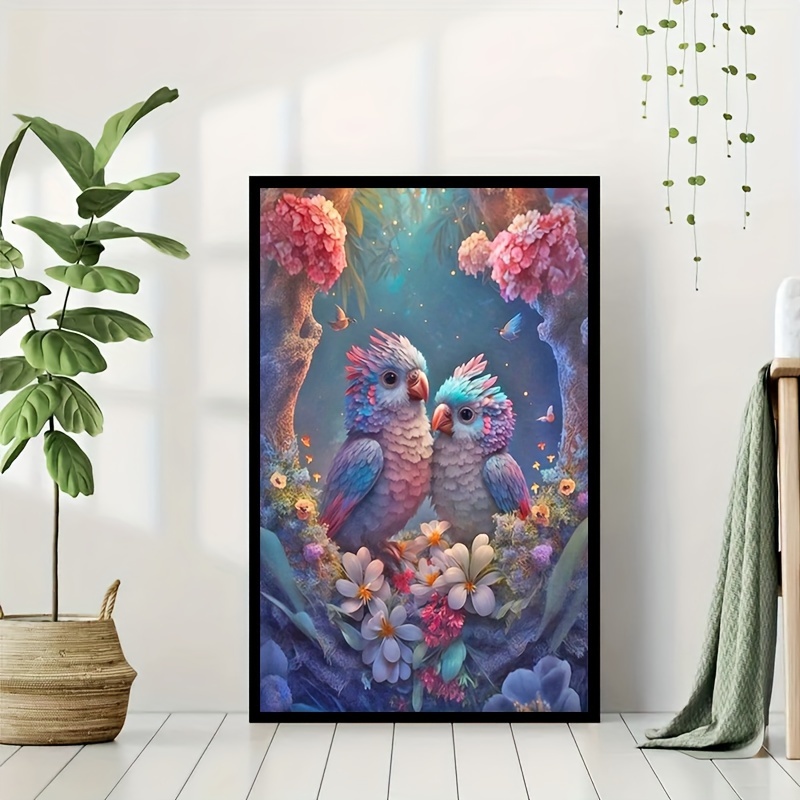 Parrot 5d Artificial Diamond Art Special Shape Artificial Diamond, Diamond  Painting Suitable For Beginners Home Wall Decoration Gift - Temu