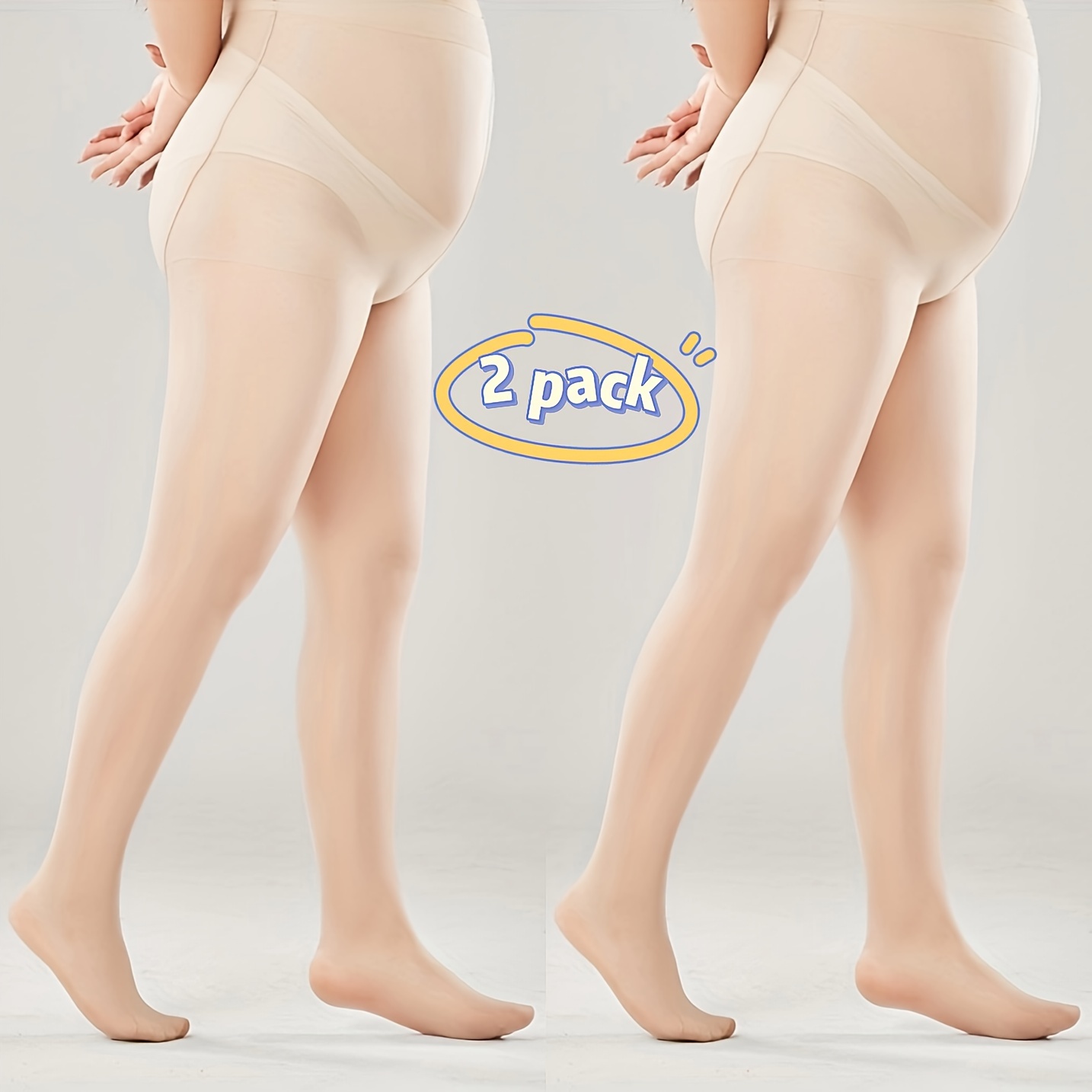 Plus Size Casual Pantyhose Set Women's Plus Elastic Control - Temu