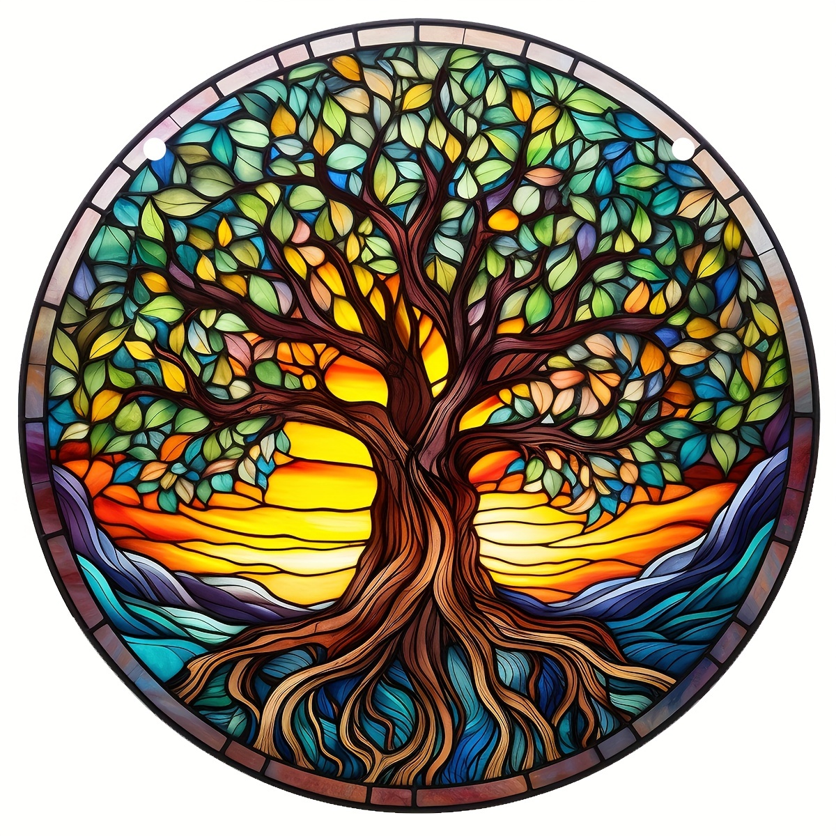 Stained Glass Tree Of Life Suncatcher - Four Seasons Theme