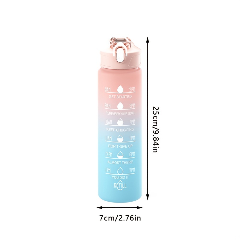 Large Capacity Big Bucket Sports Water Bottle With Straw, Portable Frosted  Gradient Color Leakproof Water Cup For Fitness Outdoor Camping - Temu