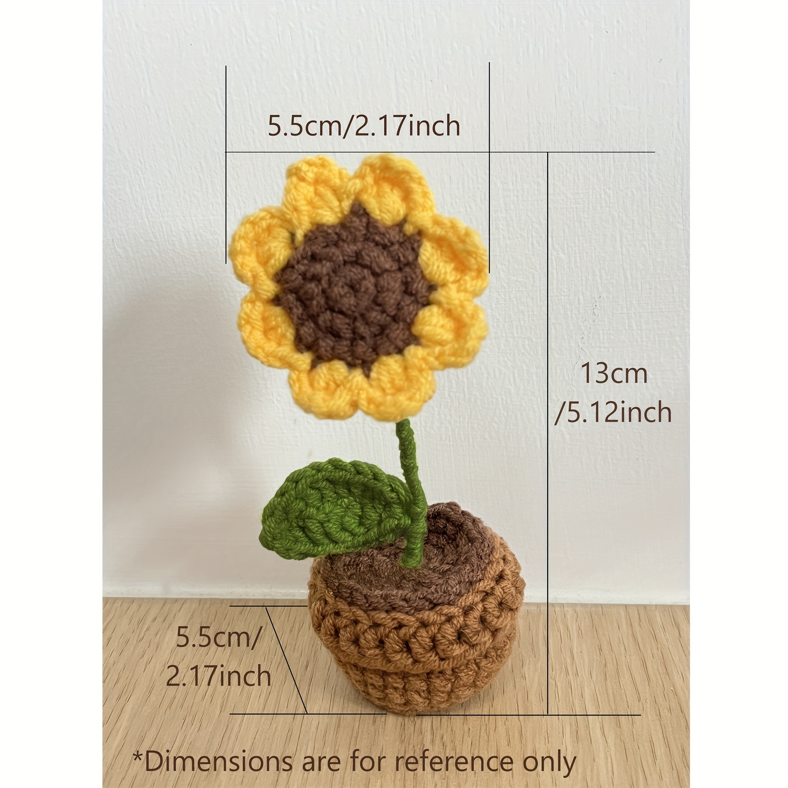 Crochet Kit Beginners Crochet Starter Kit Sunflower Potted - Temu