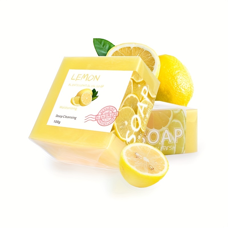 

Professional Bath Soap, Lymphatic Detox Lemon Soap Soothe Dry Skin With Natural Fruit Oil, Natural Handmade Soap For All Skin Types (lemon) !