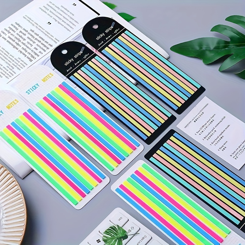 160Pcs Transparent Highlighter Tape Reusable, Clear Sticky Tabs for  Annotating Books, Long Highlighting Strips Page Markers Index Tabs, Sticky  Notes Aesthetic Office School Supplies
