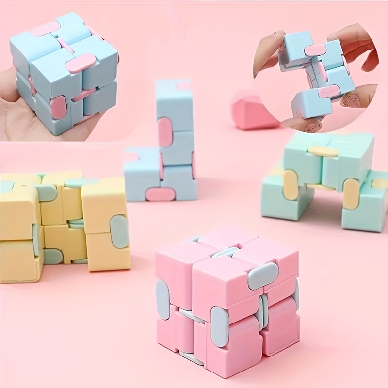 Fidget Infinity Cube Toy, jouets de gadgets de cube infini en métal en  alliage d'aluminium pour adultes, cube magique pour soulager l'anxiété et  le
