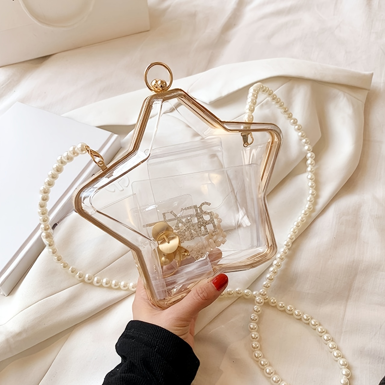 Clear Acrylic Shell Shaped Bag, Trendy Chain Crossbody Bag, Women's Niche  Design Novelty Purse - Temu