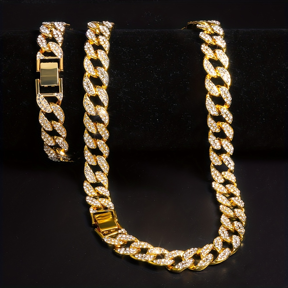 Men's Cuban Link Chain Miami Cuban Necklace - Temu