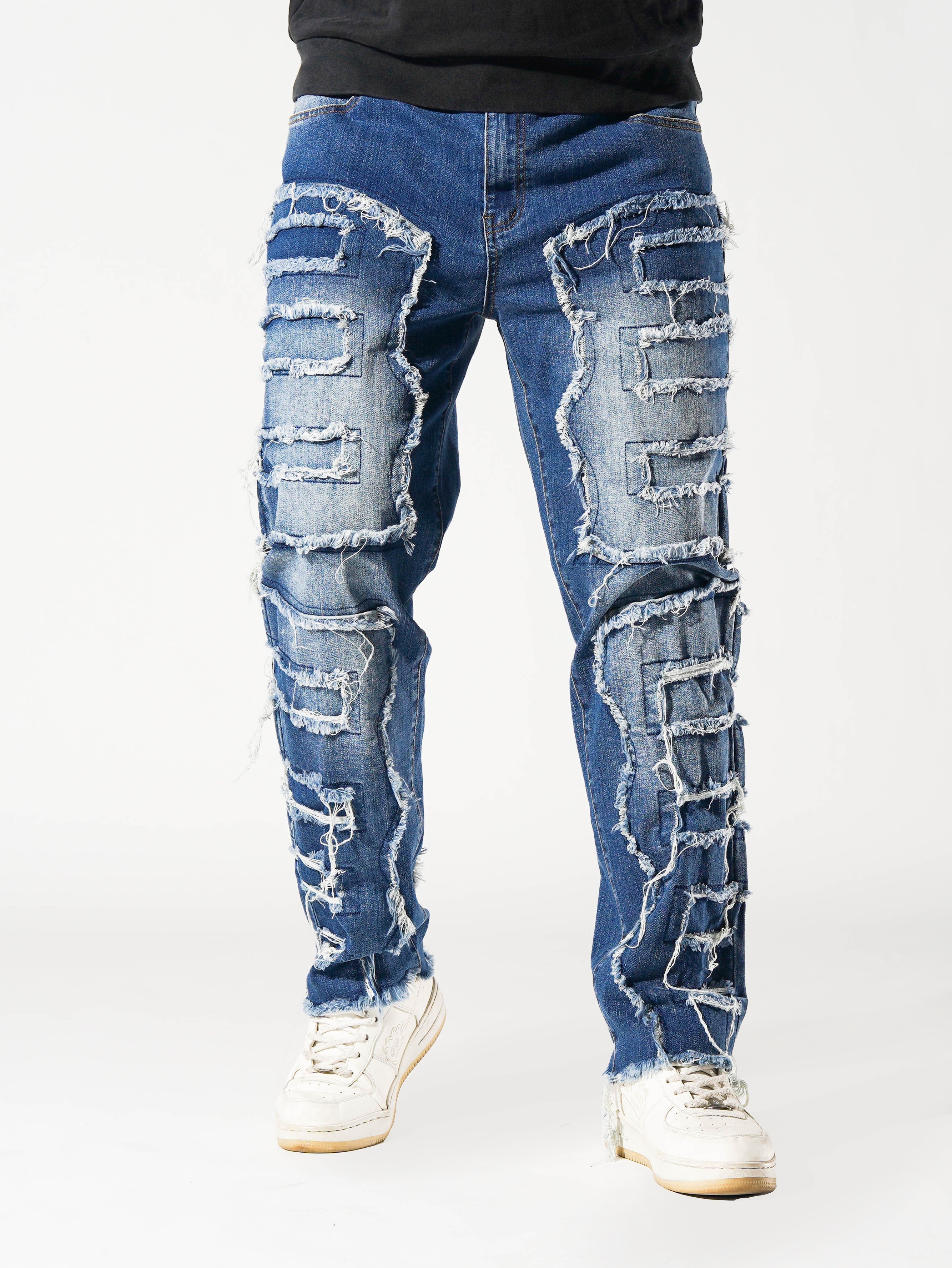 Plus Size Men's Fashion Casual Jeans Slim Fit - Temu
