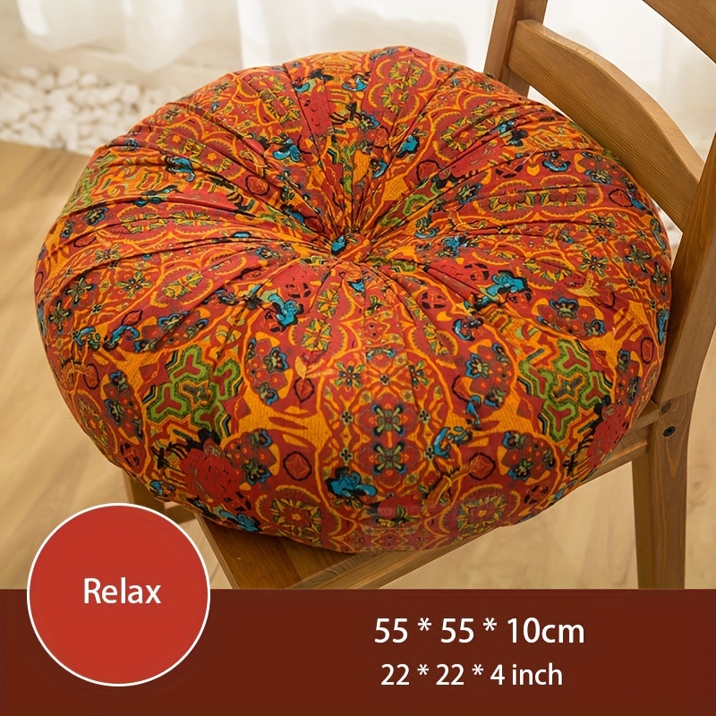 1PC Bohemian Outdoor Patio Chair Seat Pads, Square Floor Pillow