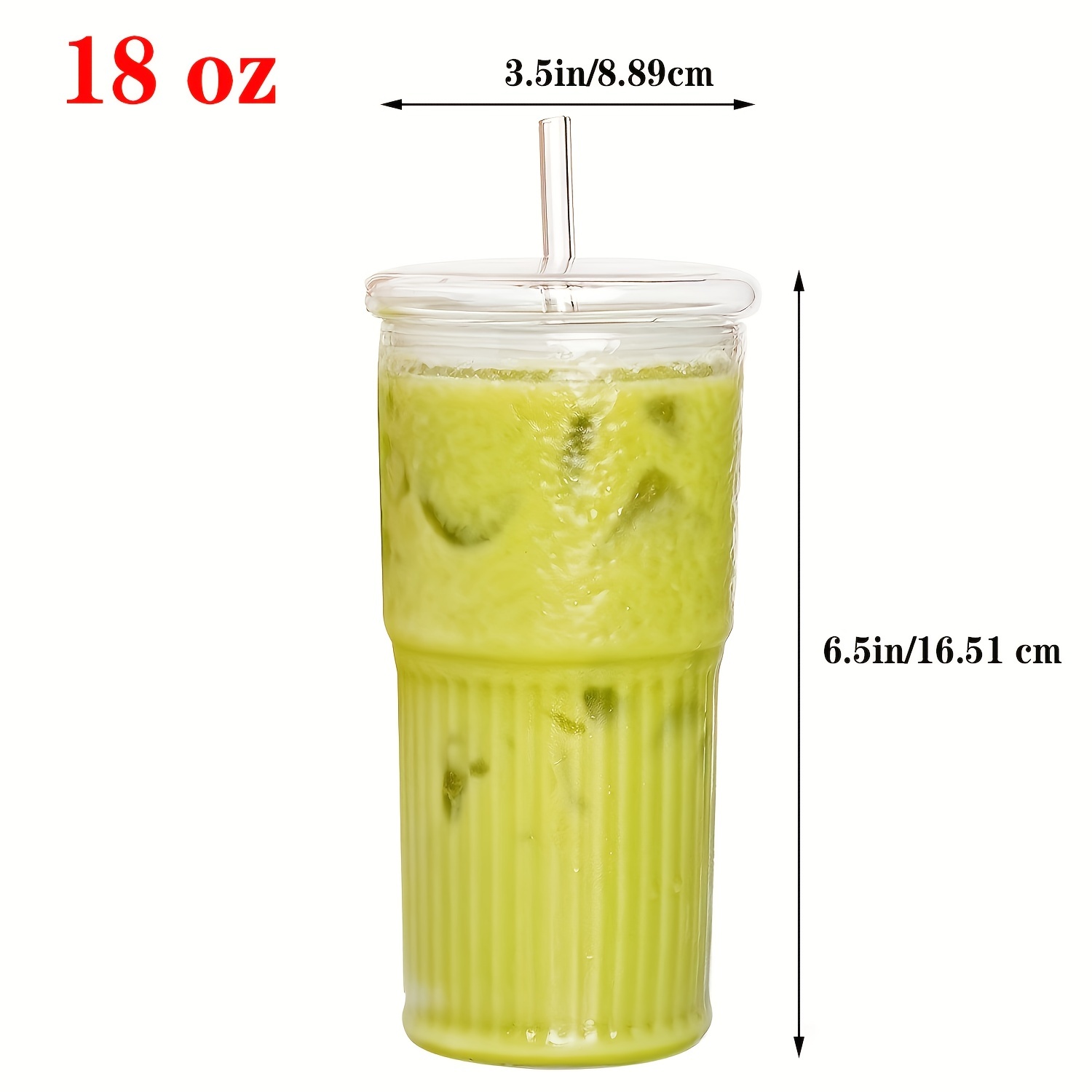 Glass Coffee Cup, Heat-resistant Glass Water Cups, Ice Latte Coffee Cups,  Household Water Cups, Juice Drink Cups, Cold Drink Cups - Temu