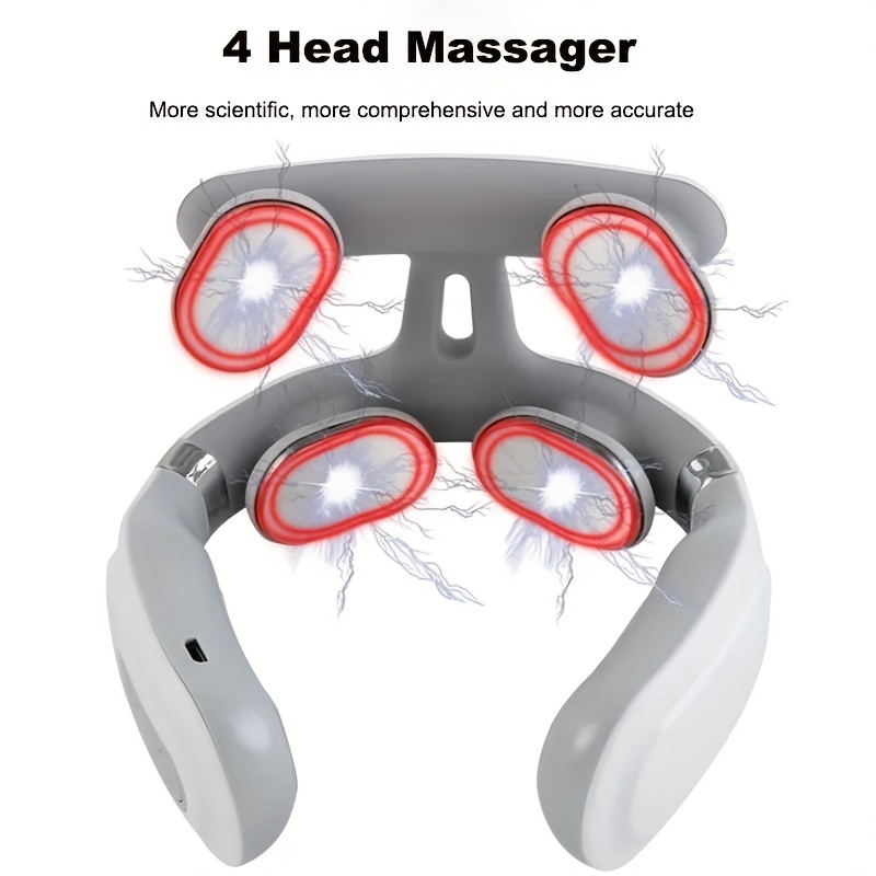 Multifunction Neck Massager With Four head Heating And - Temu