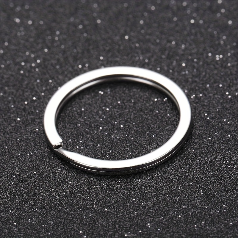 Stainless Steel Key Rings Round Flat Line Split Rings - Temu