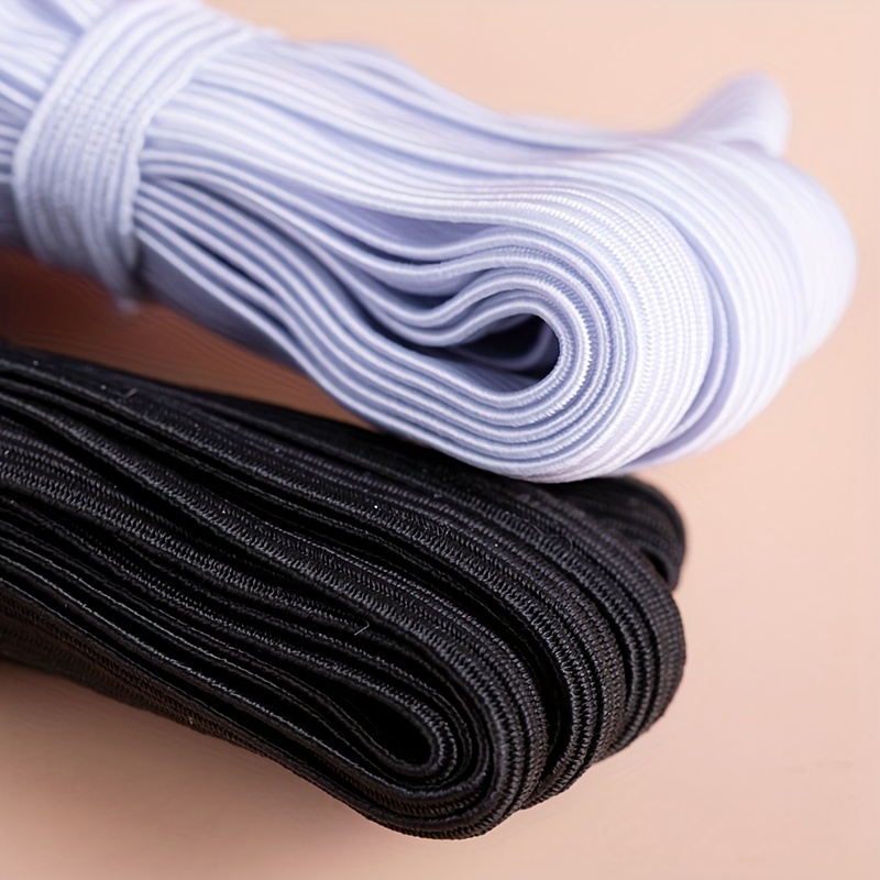 Thin Sewing 3mm Elastic Band White/black Color High Elastic Flat