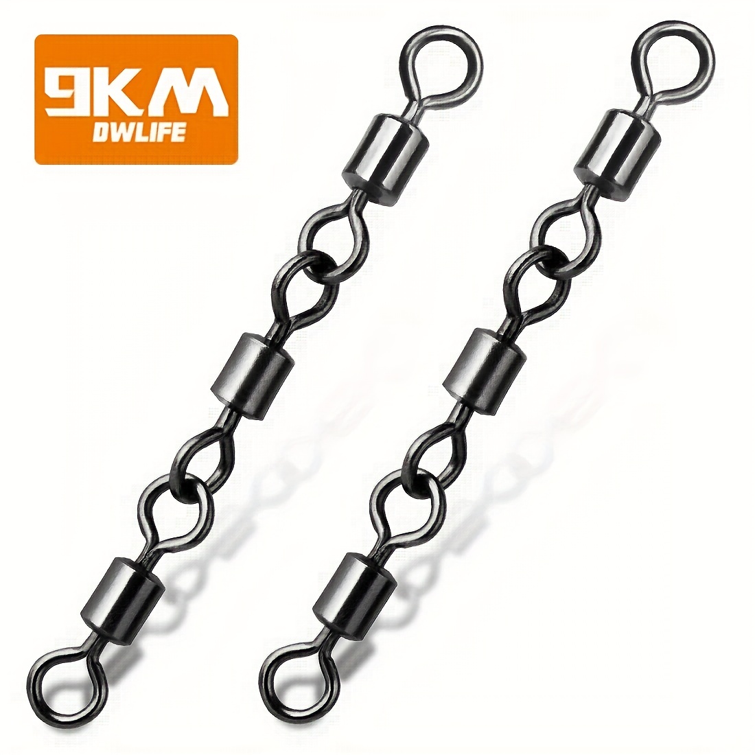 9km Three Joint Rolling Swivels Ring Hook Line Connector - Temu