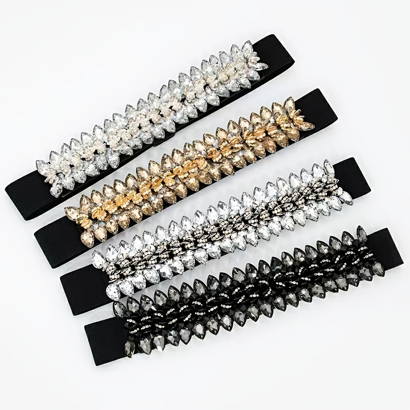 Multi Round Womens Belt Geometric Decor Belt With Hole Punch For