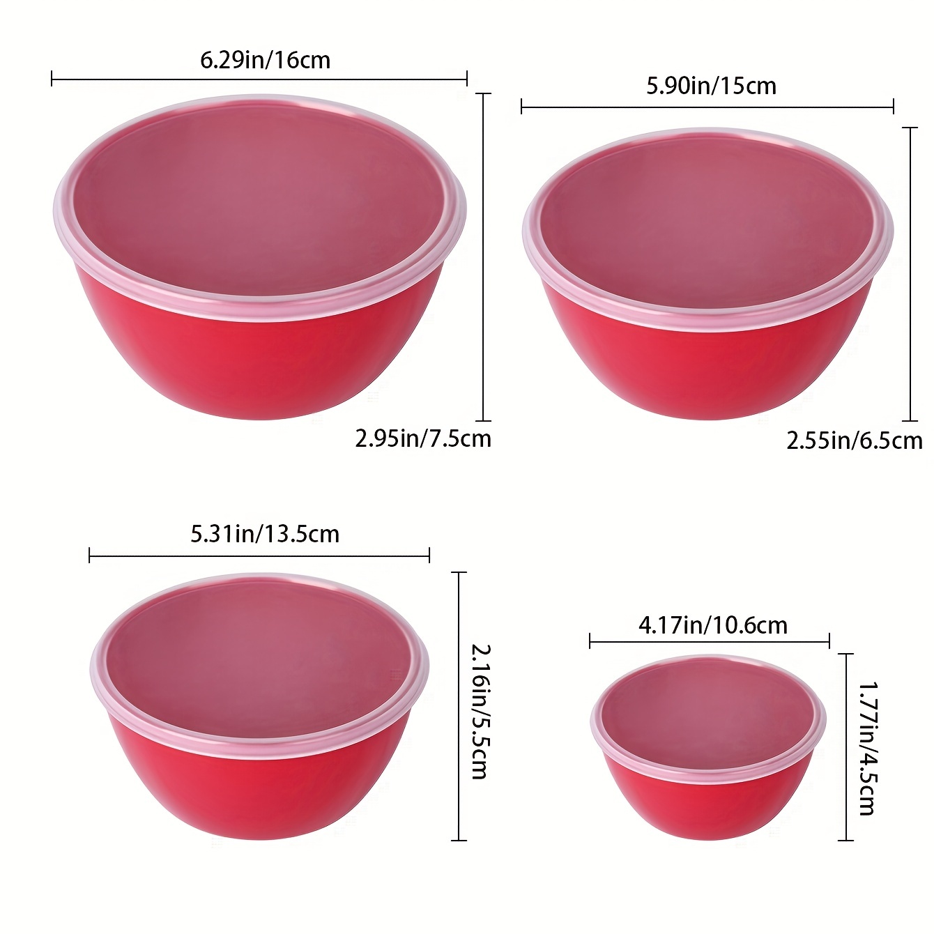 Meal Prep Bowls-4Pcs Set Perfect for Food Prep, Storage and Serve
