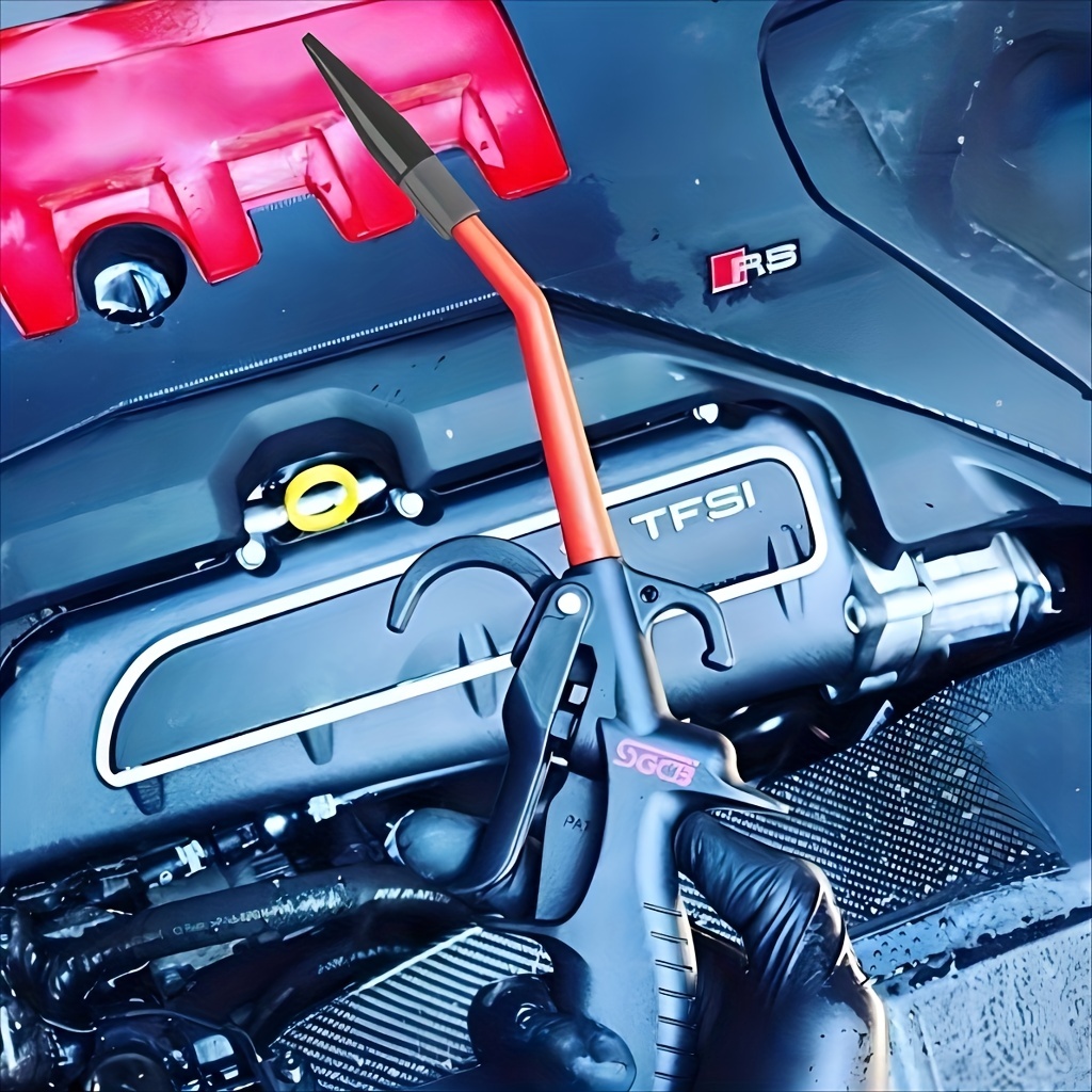 Image of Sgcb Pro High Pressure Air Blow Gun 230 Max Psi High Power Bent Nozzle Gun 1/4" Npt Quick Connector Adjustable Auto Interior Cleaning Dust Blowing Gun