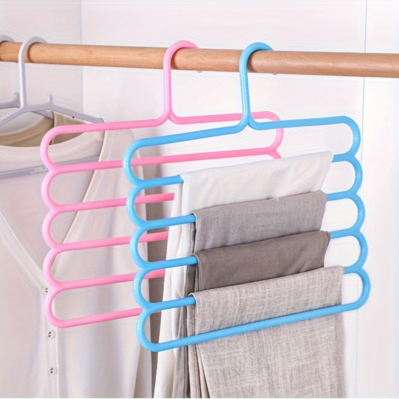 5 Layers Non-slip Multifunctional Clothes Hangers Pants Storage Hangers  Cloth Holder Rack Multilayer Scarf Tie Rack Hanger Holder Space Saving