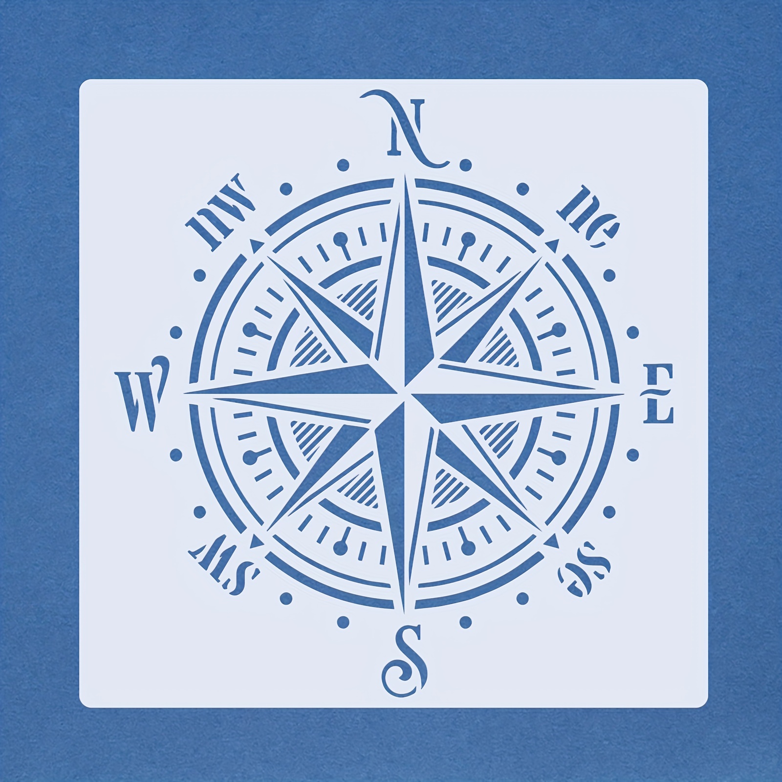 Blue Compass Wooden Wall Art Sold by at Home