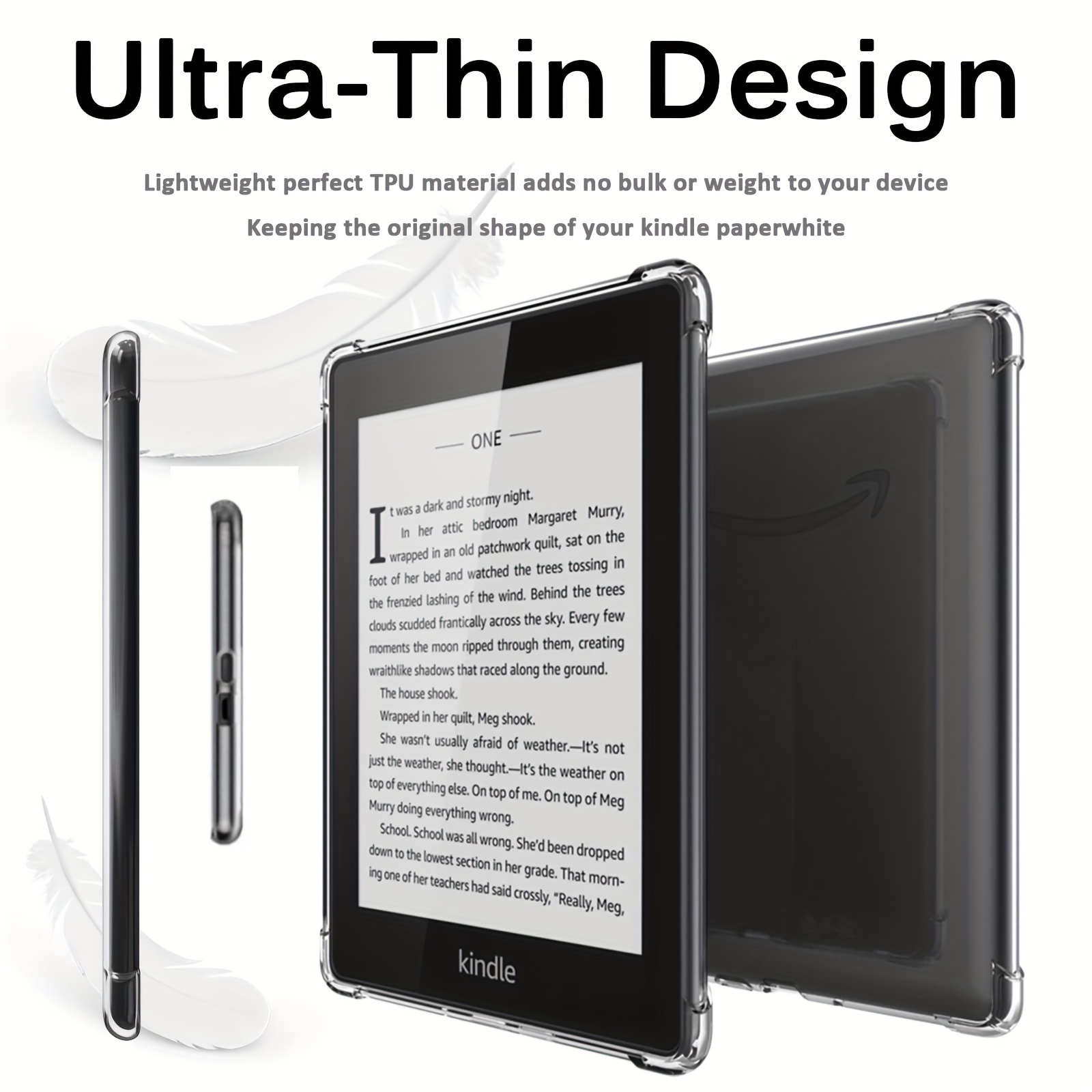 S-TRIPLE  11th Generation 6.8 Kindle Paperwhite Cover - Slim Fit TPU  Gel Protective Case Cover for 2021 All-New Kindle
