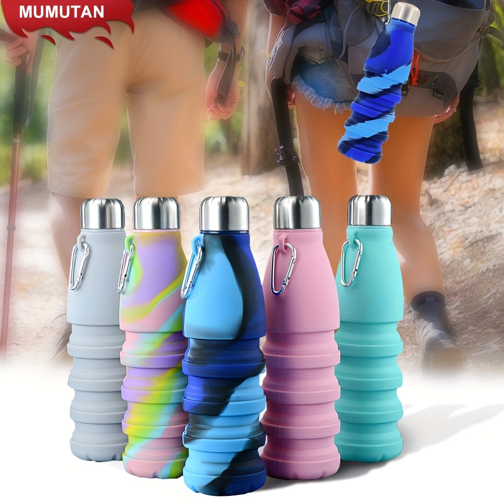 Foldable Water Bottle Flexible Collapsible Silicone Water - Temu