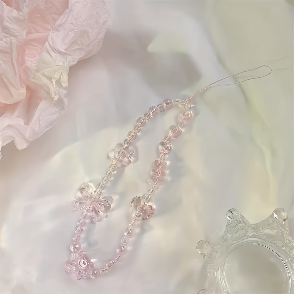 

Butterfly Flower Bear Phone Chain Trendy Pendant For Iphone Samsung Universal Accessories Cute Phone Hanging Rope