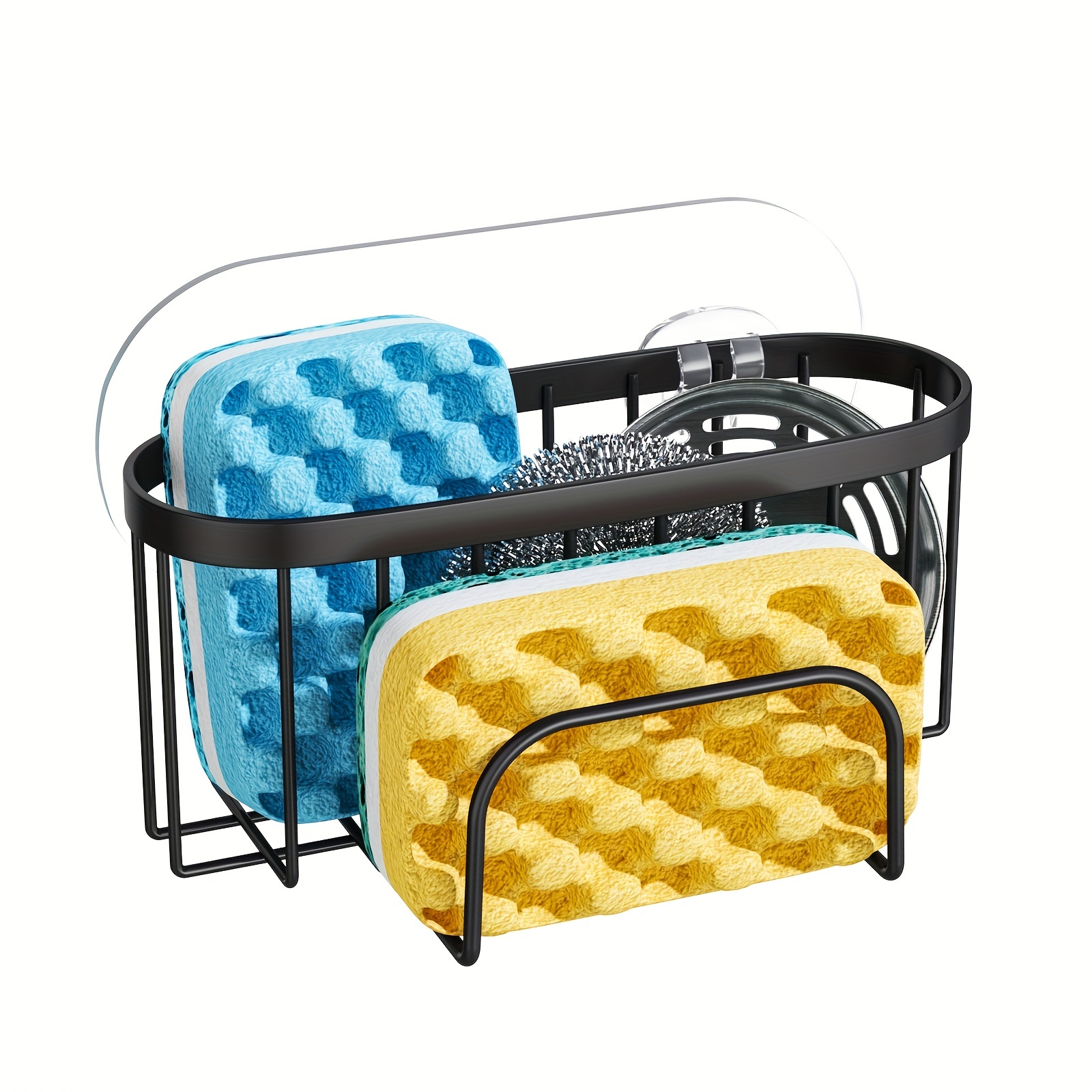 Telescopic Kitchen Sink Drain Basket With Soap Sponge Holder - Temu