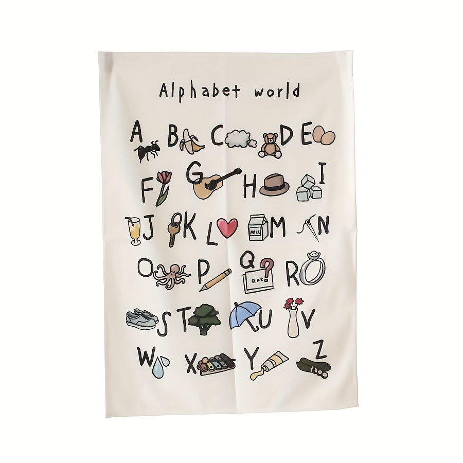Cognition Alphanumeric Hanging Cloth for Toddler Bathroom Decor
